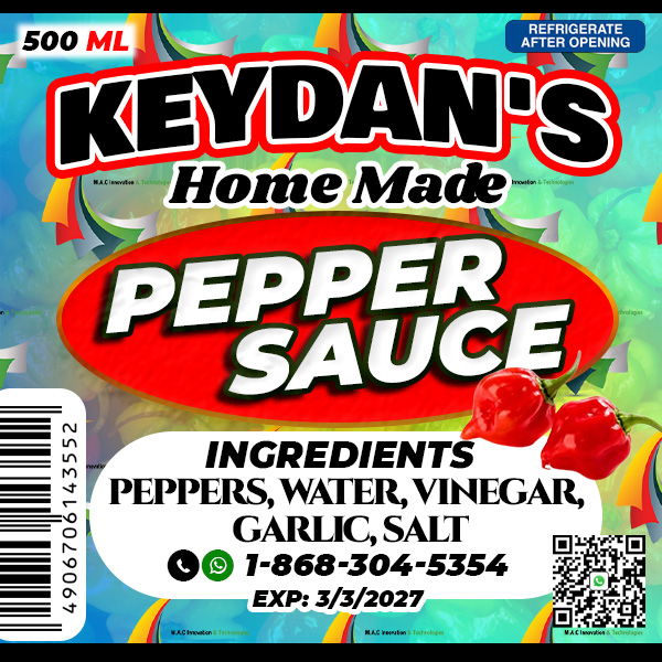 KEYDAN'S PEPPER SAUCE 500ML